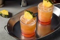 Boozy Refreshing Rum Swizzle Cocktail