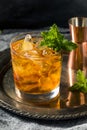 Boozy Refreshing Stinger Cocktail Royalty Free Stock Photo