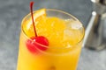 Boozy Refreshing Vodka Harvey Wallbanger Cocktail Royalty Free Stock Photo