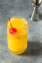 Boozy Refreshing Vodka Harvey Wallbanger Cocktail Royalty Free Stock Photo