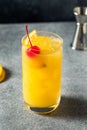 Boozy Refreshing Vodka Harvey Wallbanger Cocktail Royalty Free Stock Photo