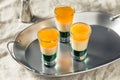 Boozy St Patricks Day Irish Flag Shots Royalty Free Stock Photo