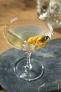 Boozy Traditional Dirty Martini Royalty Free Stock Photo