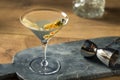 Boozy Traditional Dirty Martini Royalty Free Stock Photo