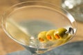 Boozy Traditional Dirty Martini Royalty Free Stock Photo