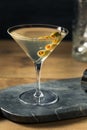 Boozy Traditional Dirty Martini Royalty Free Stock Photo