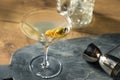 Boozy Traditional Dirty Martini Royalty Free Stock Photo