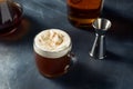 Boozy Warm Irish Coffee Royalty Free Stock Photo