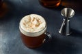 Boozy Warm Irish Coffee Royalty Free Stock Photo