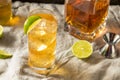 Boozy Whiskey Ginger Ale Cocktail Royalty Free Stock Photo