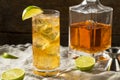 Boozy Whiskey Ginger Ale Cocktail Royalty Free Stock Photo