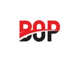 BOP Letter Initial Logo Design Vector Illustration Royalty Free Stock Photo