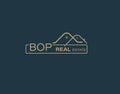 BOP Real Estate and Consultants Logo Design Vectors images. Luxury Real Estate Logo Design