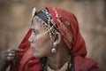 Bopa gypsy woman from Jaisalmer region, Indian state of Rajasthan Royalty Free Stock Photo