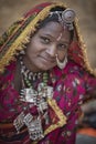 Bopa gypsy woman from Jaisalmer region, Indian state of Rajasthan Royalty Free Stock Photo