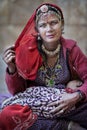 Bopa gypsy woman from Jaisalmer region, Indian state of Rajasthan Royalty Free Stock Photo