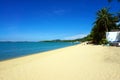 The Bophut Beach With White Sand And Blue Sky