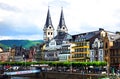 Boppard shipping pier Royalty Free Stock Photo