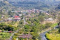 Panama Boquete town and Caldera river aerial view