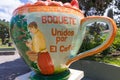 Sculpture in the shape of a cup of coffee Boquete Panama