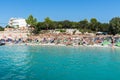 Bora Bora beach on the Ionian Sea in Ksamil, Albania