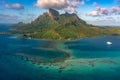 Bora Bora aerial view panorama