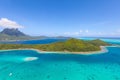 Bora bora island from air