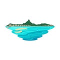 Bora Bora Island Beach Lagoon and Resort Landscape Royalty Free Stock Photo