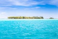 Bora Bora Island, French Polynesia. A true paradise with turquoise water. Destination sought by couples on honeymoon. Royalty Free Stock Photo