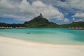 Bora Bora. Lagoon and mont Otemanu Royalty Free Stock Photo