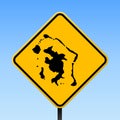 Bora Bora map on road sign.