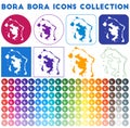 Bora Bora icons collection.