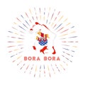 Bora Bora sunburst badge.