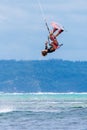 The Boracay internanional funboard cup 28-31 January, 2015. Boracay, Philippines. Freestyle category. Young kitesurfer on