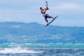 The Boracay internanional funboard cup 28-31 January, 2015. Boracay, Philippines. Freestyle category. Young kitesurfer on