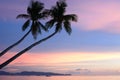 Pink dusk. White beach. Boracay Island. Western Visayas. Philippines