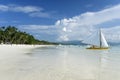 Boracay island white beach paraw philippines Royalty Free Stock Photo