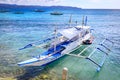 Filipino boat in the Boracay sea Royalty Free Stock Photo
