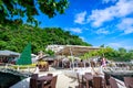 Outside restaurant view of West Cove Resort, which is famous landmark in Boracay Island in the Philippine Royalty Free Stock Photo