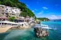 Boracay, Philippines - Nov 18, 2017 : West Cove Resort surrounding tropical sea, which is famous landmark in Boracay Island in the Royalty Free Stock Photo