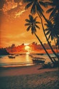 Boracay Sunset Beach Scenery. Perfect for Posters and Wallpapers. Royalty Free Stock Photo