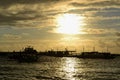 Boracay Sunset with few Island Hopping Boats