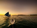 Boracay Sunset Sailing Royalty Free Stock Photo