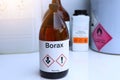 Borax in chemical container , chemical in the laboratory and industry