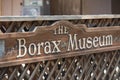 The Borax Museum sign in Nevada