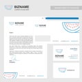 Borchure design element with blue theme and creative design vector with water melon logo