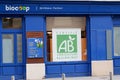 Ab agriculture biologique shop text sign and logo on french bio store