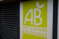 Ab agriculture biologique sign and text logo shop Street brand biological store