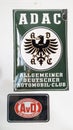 ADAC and AvD text brand and logo sign automobile club in Germany allgemeiner deutsher