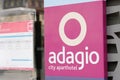 Adagio logo and sign city aparthotel entrance hotel door